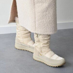 NEW IMAC Made In Italy Lateral Zip High Ankle Winter boots ivory women 1225 5m3
